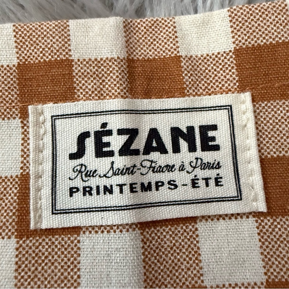 SEZANE Suzanne Gingham Tote - Picture 5 of 8